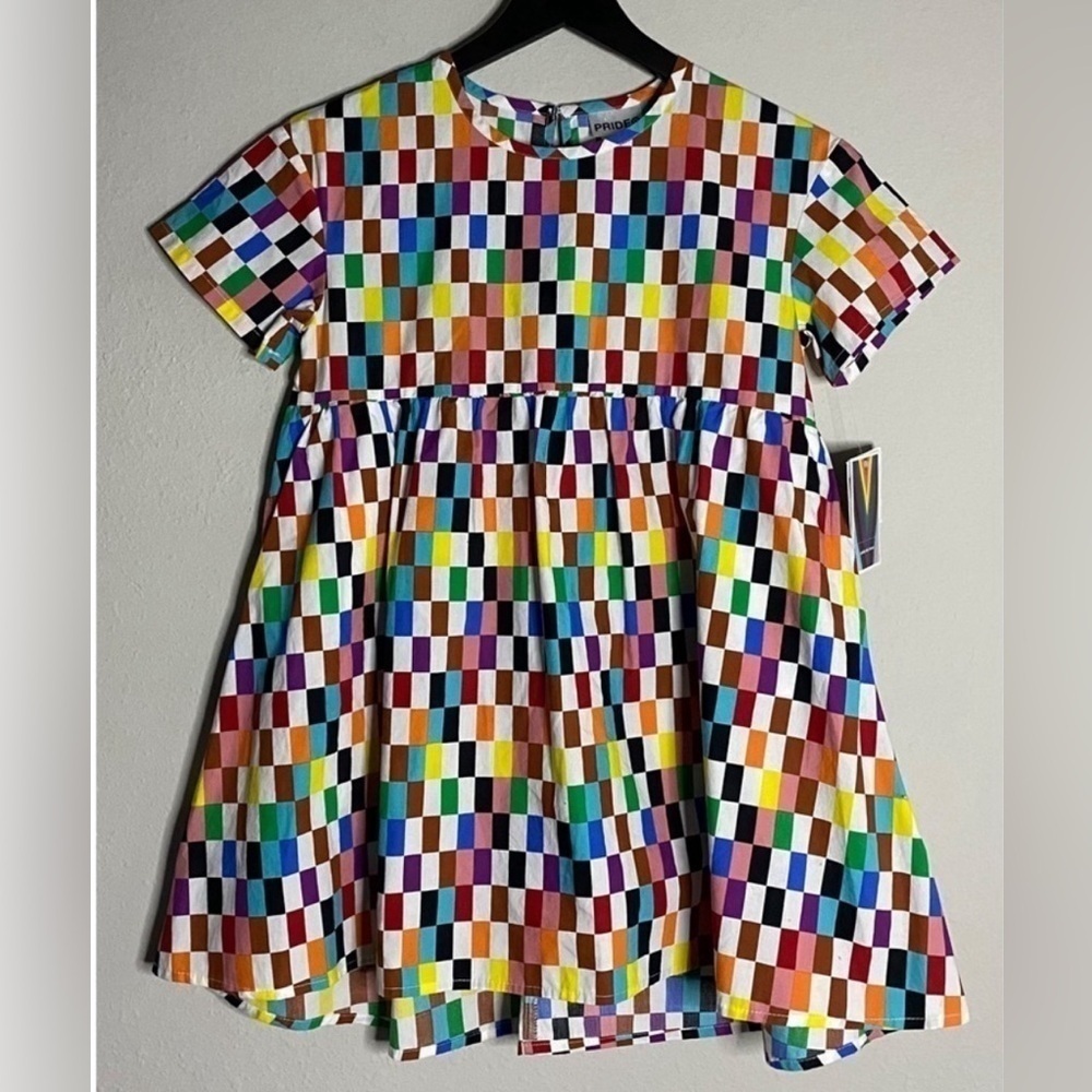 Target Pride Kid’s Dress ~ Rainbow Checkered Print
